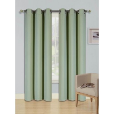 (K68) SAGE 2-Piece Indoor and Outdoor Thermal Sun Blocking Grommet Window Curtain Set, Two (2) Panels 35" x 84" Each   